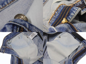 未使用 CHROME HEARTS × Levi's クロムハーツ リーバイス クロスパッチ デニムスカート インディゴブルー ブラック サイズ26 中古 4b003354 