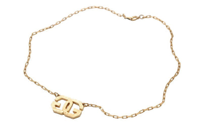 VINTAGE GIVENCHY ジバンシィ ペンダント ネックレス ロゴ ゴールドカラー アクセサリー 1977年 中古 33970 