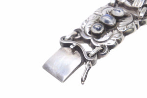 特大サイズ GEOGE JENSEN ジョージ ジェンセン ブレスレット 14 シルバー 925 49.65g ムーンストーン ヴィンテージ 美品 34443