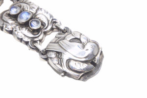 特大サイズ GEOGE JENSEN ジョージ ジェンセン ブレスレット 14 シルバー 925 49.65g ムーンストーン ヴィンテージ 美品 34443