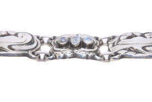特大サイズ GEOGE JENSEN ジョージ ジェンセン ブレスレット 14 シルバー 925 49.65g ムーンストーン ヴィンテージ 美品 34443