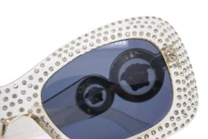 GIANNI VERSACE ジャンニ ヴェルサーチ ヴィンテージ サングラス 眼鏡 メデューサ ラインストーン MOD.417/H クリア 良好 中古 34459