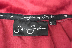 SEAN JOHN ショーン ジョン ジャケット 90S トップス サイズXL ベロア ワインレッド 美品 中古 36043