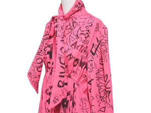 BALENCIAGA バレンシアガ ウィメンズ レディース スカート 34 ピンク ブラック ワンピース ロゴ 596199 19FW 美品 36890