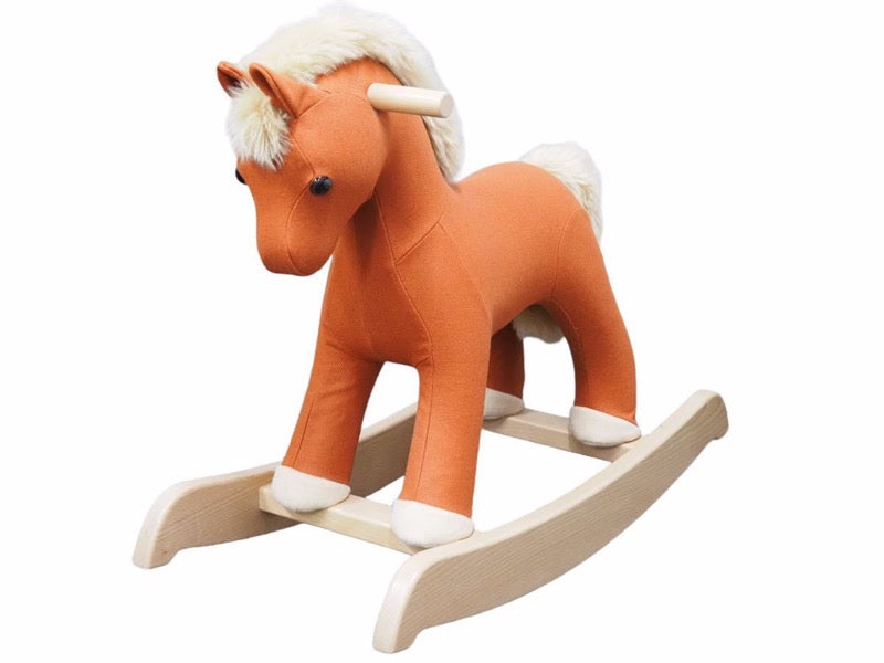 美品 HERMES エルメス HERMY エルミー 揺り木馬 おもちゃ 定価60万 ブラウン ベージュ ロッキングホース 馬 ベビー用品 中古 36959