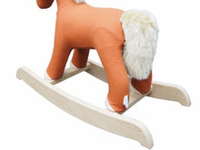 Load image into Gallery viewer, 美品 HERMES エルメス HERMY エルミー 揺り木馬 おもちゃ 定価60万 ブラウン ベージュ ロッキングホース 馬 ベビー用品 中古 36959