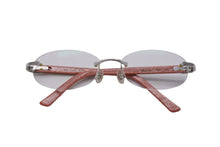 Load image into Gallery viewer, CARTIER カルティエ メガネ レッド プラスチックテンプル リムレス 大理石調 シルバー金具 美品 中古 N37037