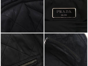 PRADA プラダ TESSUTO BOMBER ボンバー ボストンバッグ ナイロン ショルダー ハンド ブラック ユニセックス BL0880 良好品 N37087