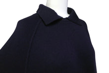 Load image into Gallery viewer, Loro Piana ロロピアーナ ポロセーター ニット 長袖 カシミヤ シルク ネイビー グレー サイズ52 美品 中古 37414