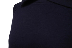 Loro Piana ロロピアーナ ポロセーター ニット 長袖 カシミヤ シルク ネイビー グレー サイズ52 美品 中古 37414