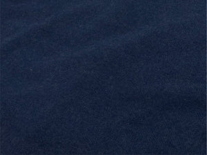 Loro Piana ロロピアーナ 長袖ニット セーター マオカラー ハーフボタン カシミヤ ラムスウェードレザー ブルー 52 美品 中古 37415