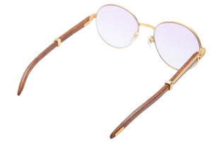 Cartier カルティエ メガネ 眼鏡 ウッドテンプル サングラス ヴィンテージ アイウェア 度無し カラーレンズ 55□18 135 美品 37442