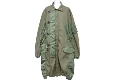 SACAI サカイ ミリタリージャケット ドッキング オックスフォード コート 19-02069M コットン ナイロン カーキ 2 美品 中古 37571 