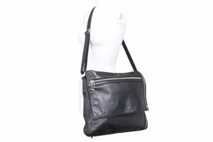 DIOR HOMME ディオールオム ショルダーバッグ ブラック ラムスキン ジップデザイン メンズ 良好 37948