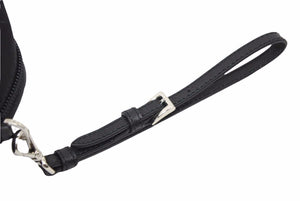 PRADA プラダ ナイロン ポーチ ミニ ナイロン 1NE393 三角ロゴ ブラック シルバー レディース 美品 38528