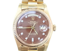 Load image into Gallery viewer, ロレックス デイデイト 1803/5 バーガンディー ダイアル ステラ 1975年頃 日ロレOH Gilt Dial 金無垢 8PD 中古 正規品 38739