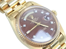 Load image into Gallery viewer, ロレックス デイデイト 1803/5 バーガンディー ダイアル ステラ 1975年頃 日ロレOH Gilt Dial 金無垢 8PD 中古 正規品 38739