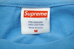 極美品 Supreme × Roy DeCarava シュプリーム ロイ・デカラヴァ 22SS マルコムX 半袖Ｔシャツ ブルー サイズＭ 中古 39361
