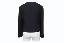 Load image into Gallery viewer, 極美品 CHRISTIANDIOR クリスチャンディオール クロップドテーラードジャケット 7H21201A1162 ウール シルク ブラック サイズ36 中古 4b003295