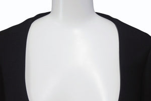 極美品 CHRISTIANDIOR クリスチャンディオール クロップドテーラードジャケット 7H21201A1162 ウール シルク ブラック サイズ36 中古 4b003295