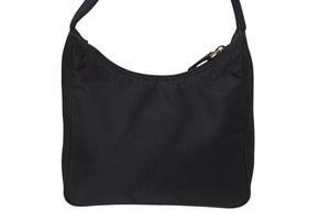 PRADA プラダ ホーボー ハンドバッグ ワンショルダーバッグ MV515 トライアングルロゴ ナイロン ブラック 美品 中古 4b003907