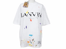 Load image into Gallery viewer, LANVIN ランバン GALLERY DEPT ギャラリーデプト ペンキ加工Tシャツ ホワイト マルチカラー 新品未使用 46292