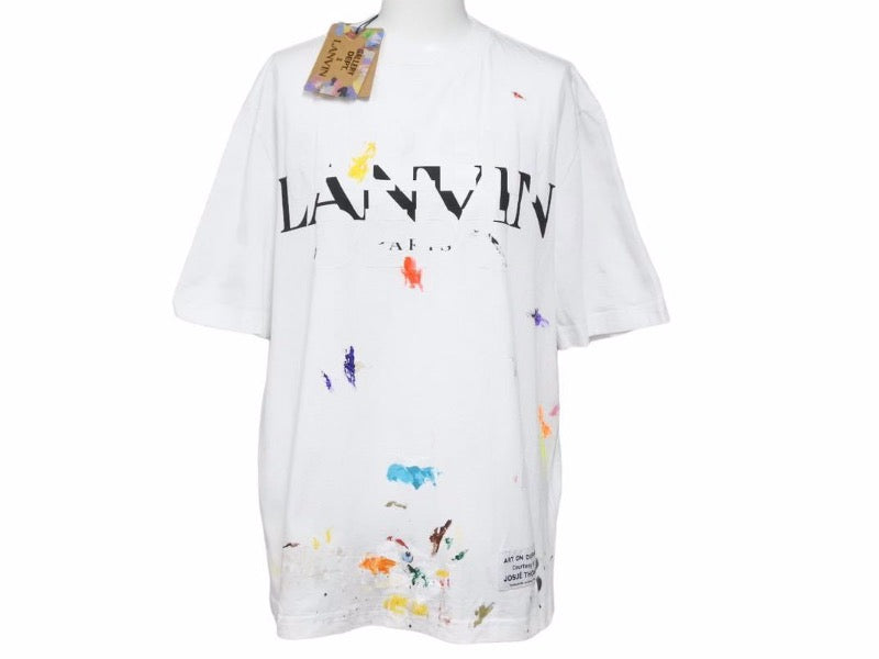 LANVIN ランバン GALLERY DEPT ギャラリーデプト ペンキ加工Tシャツ ホワイト マルチカラー 新品未使用 46292