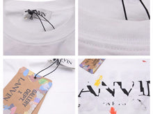Load image into Gallery viewer, LANVIN ランバン GALLERY DEPT ギャラリーデプト ペンキ加工Tシャツ ホワイト マルチカラー 新品未使用 46292