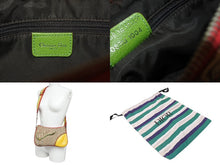 画像をギャラリービューアに読み込む, 極美品 Christian Dior クリスチャンディオール ショルダーバッグ トロッター ラスタカラー レザー キャンバス シルバー金具 中古 4b004833