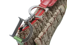 画像をギャラリービューアに読み込む, 極美品 Christian Dior クリスチャンディオール ショルダーバッグ トロッター ラスタカラー レザー キャンバス シルバー金具 中古 4b004833