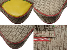 画像をギャラリービューアに読み込む, 極美品 Christian Dior クリスチャンディオール ショルダーバッグ トロッター ラスタカラー レザー キャンバス シルバー金具 中古 4b004833