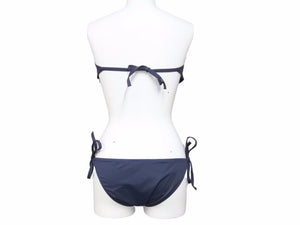 Christian Dior クリスチャンディオール ビキニ スイムウェア 水着 上下セット ネイビー レディース 美品 40712