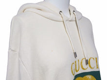Load image into Gallery viewer, GUCCI グッチ ヴィンテージ加工オールドロゴプリントプルオーバーパーカー 18SS 454585 X5J57 アイボリー サイズS 中古 41158