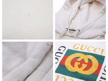 Load image into Gallery viewer, GUCCI グッチ ヴィンテージ加工オールドロゴプリントプルオーバーパーカー 18SS 454585 X5J57 アイボリー サイズS 中古 41158