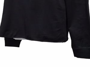 lucien pellat-finet ルシアンぺラフィネ 長袖Tシャツ プリント ラインストーン 1.p-f コットン ブラック サイズM 41164