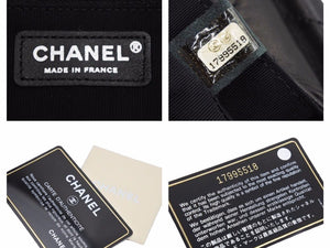 極美品 CHANEL シャネル マトラッセ フラフープバッグ ラムスキン ミニ ブラック 中古 17番台 41350