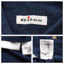 Load image into Gallery viewer, Kiton キトン 長袖シャツ ワイシャツ UMCNERH07018 コットン ネイビー サイズL(42) 美品 中古 41395