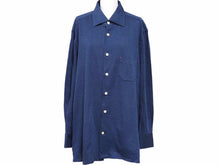 Load image into Gallery viewer, Kiton キトン 長袖シャツ ワイシャツ UMCNERH07018 コットン ネイビー サイズL(42) 美品 中古 41395