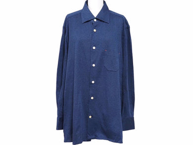 Kiton キトン 長袖シャツ ワイシャツ UMCNERH07018 コットン ネイビー サイズL(42) 美品 中古 41395
