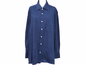 Kiton キトン 長袖シャツ ワイシャツ UMCNERH07018 コットン ネイビー サイズL(42) 美品 中古 41395