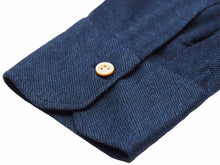 Load image into Gallery viewer, Kiton キトン 長袖シャツ ワイシャツ UMCNERH07018 コットン ネイビー サイズL(42) 美品 中古 41395