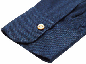 Kiton キトン 長袖シャツ ワイシャツ UMCNERH07018 コットン ネイビー サイズL(42) 美品 中古 41395
