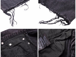 BALENCIAGA バレンシアガ クラッシュ デニム パンツ ダメージ加工 493467 TXE12 17AW ブラック サイズ24 中古 美品 41527 正規品