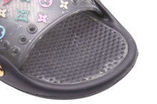 Load image into Gallery viewer, LOUIS VUITTON ルイ・ヴィトン ビーチサンダル ラバー モノグラム マルチカラー ブラック ゴールド金具 美品 中古 17386