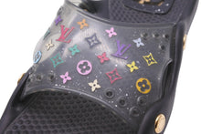 Load image into Gallery viewer, LOUIS VUITTON ルイ・ヴィトン ビーチサンダル ラバー モノグラム マルチカラー ブラック ゴールド金具 美品 中古 17386