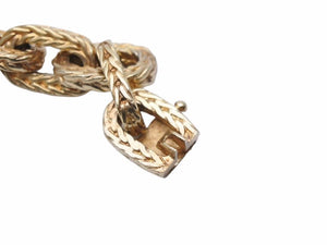 HERMES エルメスエルメス ヴァンドーム MM ブレスレット 16コマ ヴェルメイユ加工 ゴールド ヴィンテージ シェーヌダンクル 美品 中古 42064