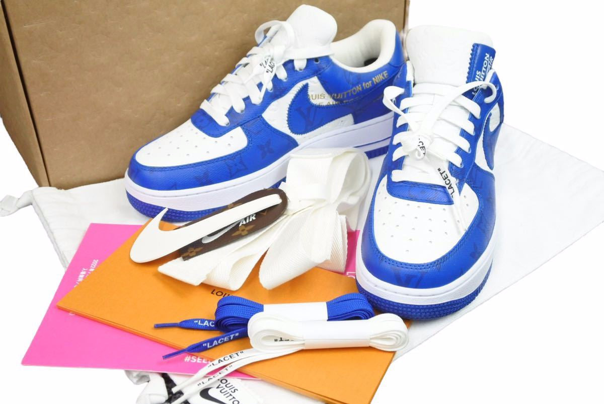 LOUIS VUITTON スニーカー　ブルー ホワイト モノグラム 希少/極美品】LOUIS VUITTON ルイヴィトン ルクセンブルグライン