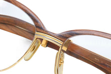 Load image into Gallery viewer, 名作 CARTIER カルティエ サングラス メガネ マルメゾン ウッドテンプル 135B 56□19 アイウェア ヴィンテージ 美品 42118