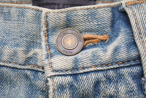 SAINT LAURENT サンローラン デニムパンツ ダメージパンツ ボトム コットンエラステン ブルー サイズ28 美品 中古 60559 