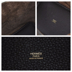 HERMES エルメス ハンドバッグ ピコタンロックPM エベヌ トリヨンクレマンス Z刻印 2021年製 エベンヌ エベーヌ 濃茶 中古 42292